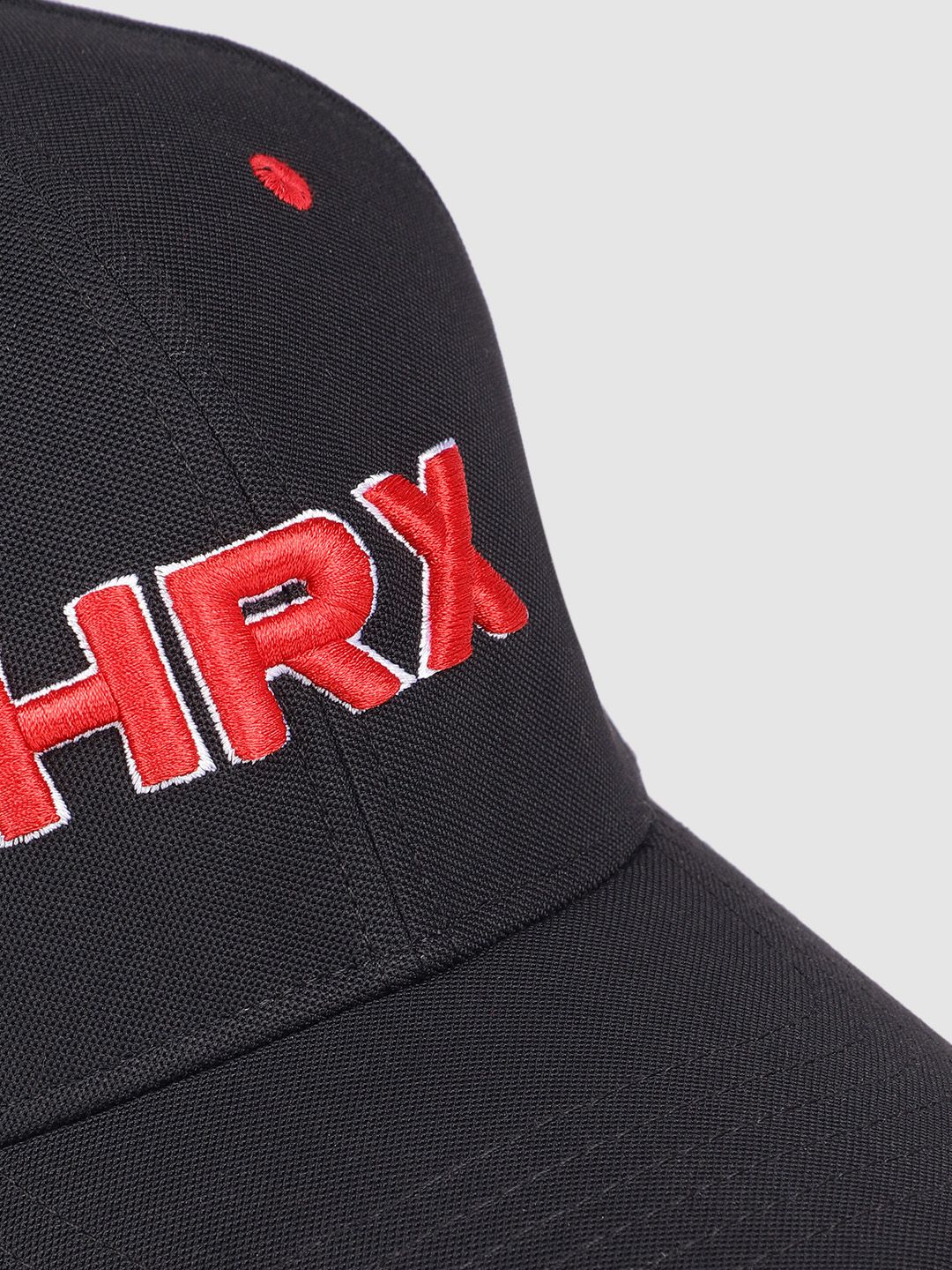 HRX by Hrithik Roshan Unisex Black Embroidered Baseball Cap