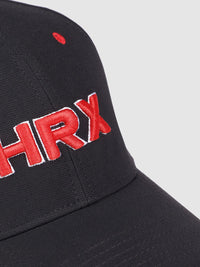 HRX by Hrithik Roshan Unisex Black Embroidered Baseball Cap