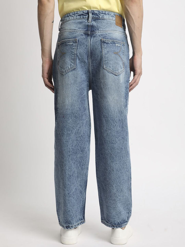 Bene Kleed Men Highly Distressed Heavy Fade Baggy Jeans