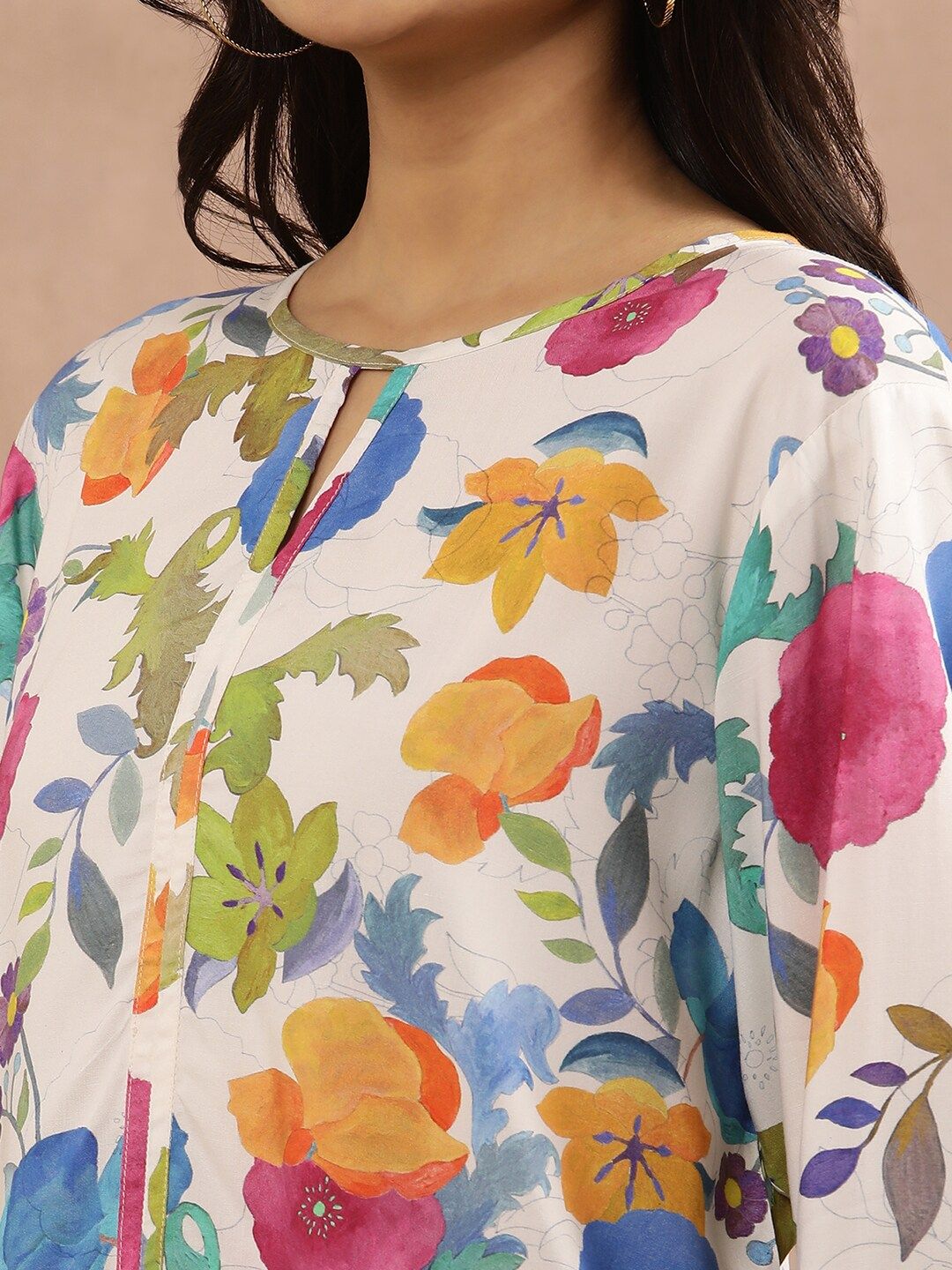 W Floral Printed Top