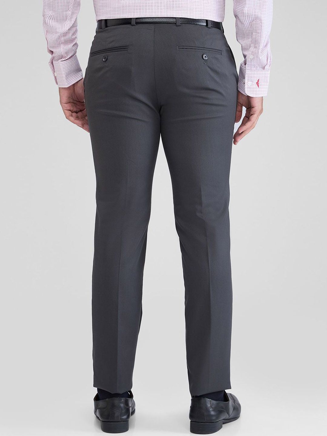 Park Avenue Men Textured Slim Fit Trousers