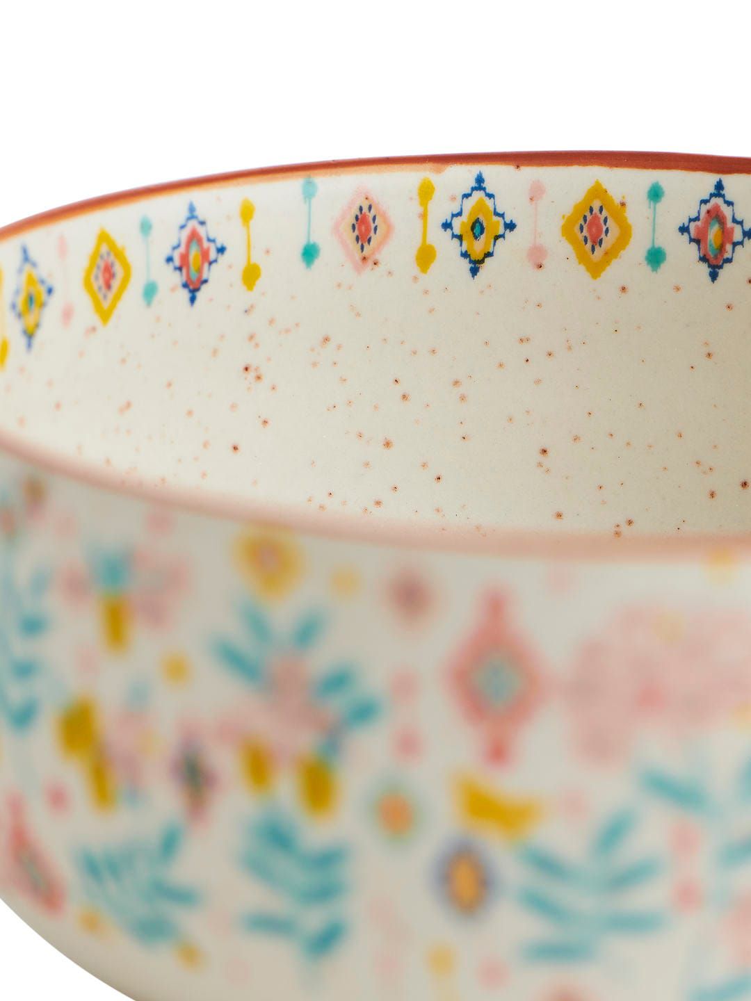 Chumbak White & Blue Floral Ceramic Serving Bowls