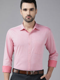 Park Avenue Men Pink Solid Slim Fit Formal Shirt