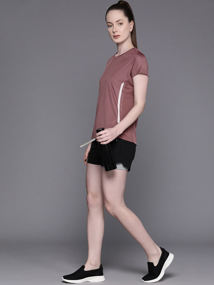 HRX by Hrithik Roshan Women Rapid-Dry Training T-shirt with Reflective Detail