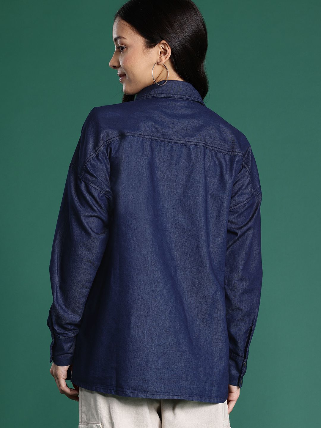 DressBerry Longline Chambray Casual Shirt