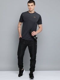 HRX by Hrithik Roshan Striped Rapid-Dry Training T-shirt