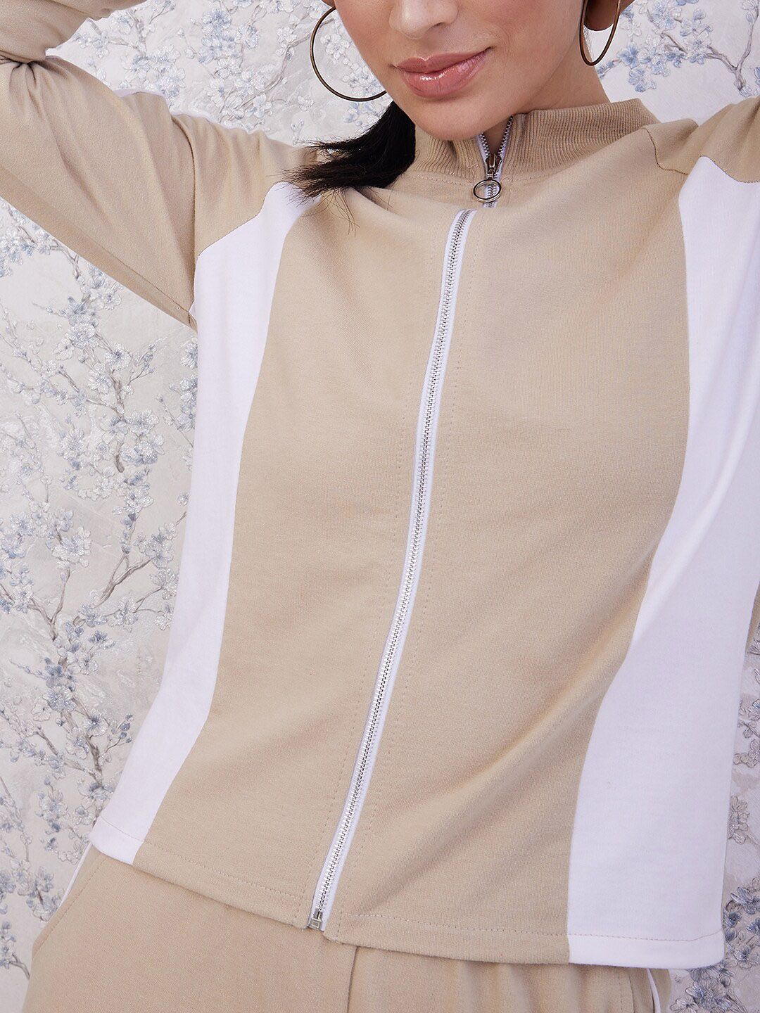 Athena Colourblocked High-Neck Sweatshirt With Straight Trouser Tracksuits