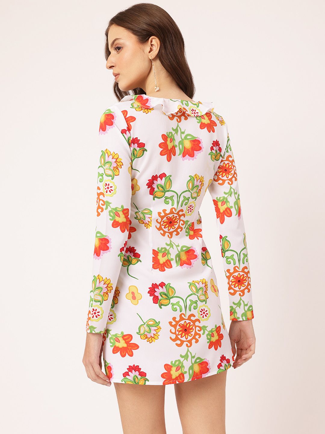 DressBerry Romantic Fantasy Floral Print Mini Sheath Dress