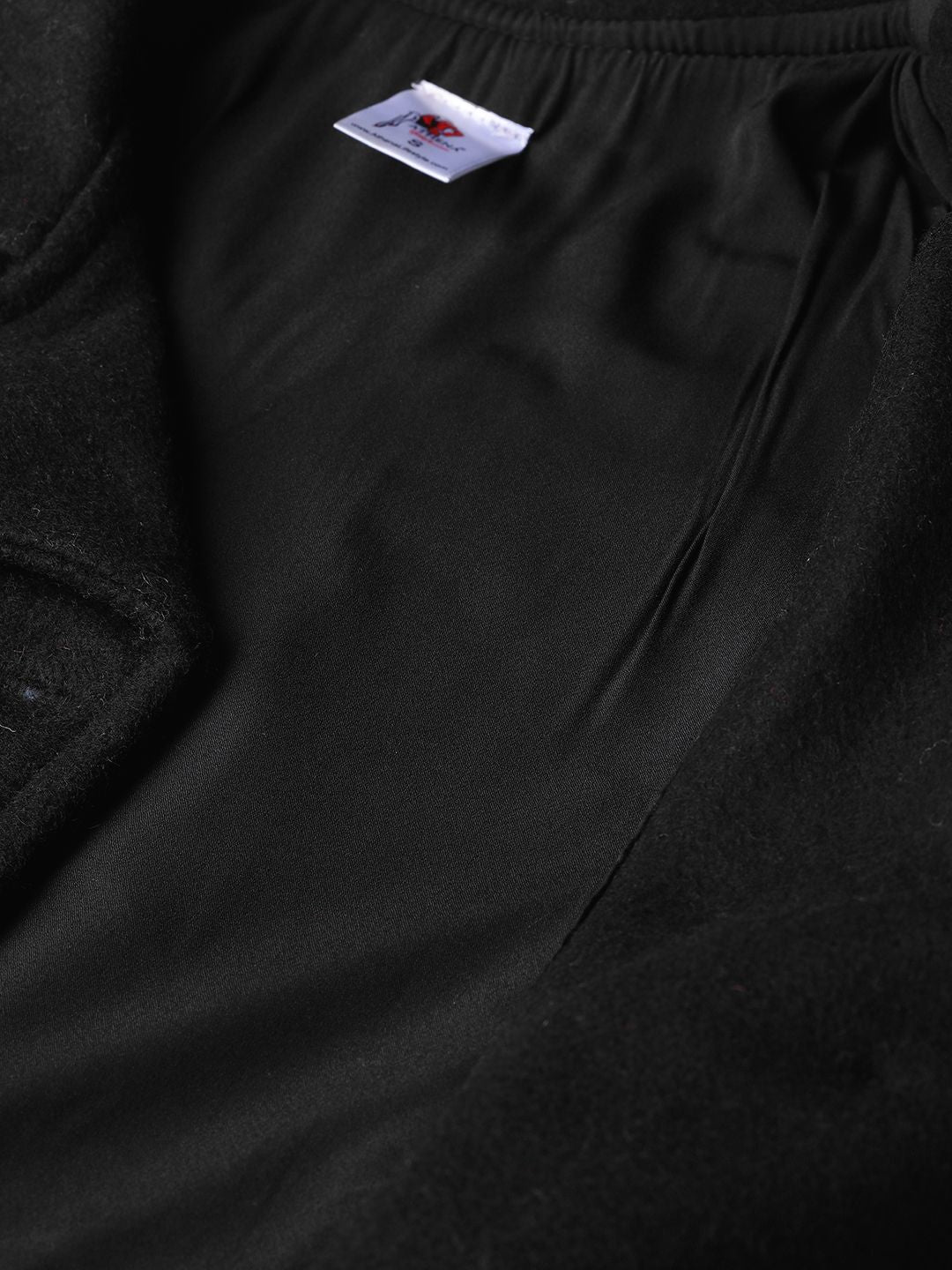 Athena Women Black Solid Overcoat