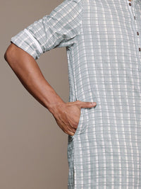 House of Pataudi  Jashn Pure Cotton Checked Kurta