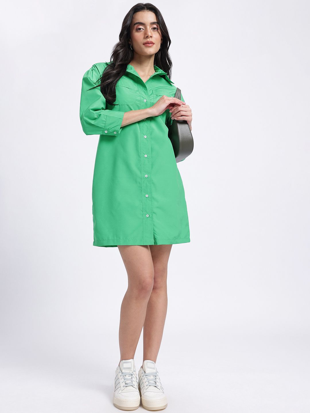 DressBerry Verdant Vogue Shirt Style Dress