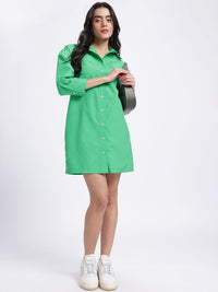 DressBerry Verdant Vogue Shirt Style Dress
