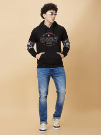 Being Human Printed Hooded Sweatshirt