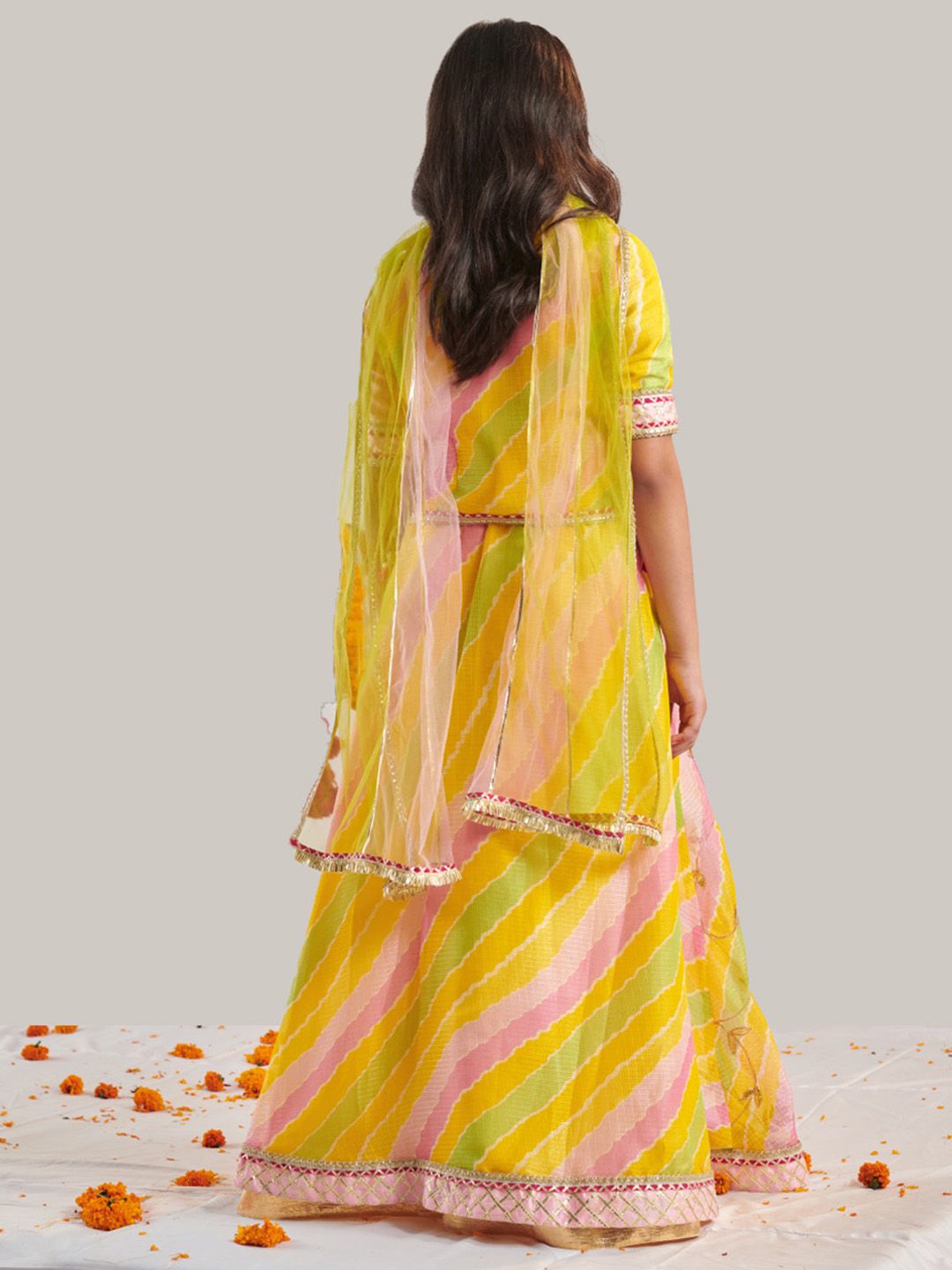 pspeaches Girls Printed Ready to Wear Lehenga Choli