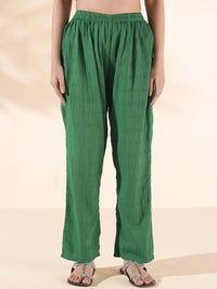 trueBrowns Malang Woven Design Pure Cotton Tunic & Trousers Co-Ords Set