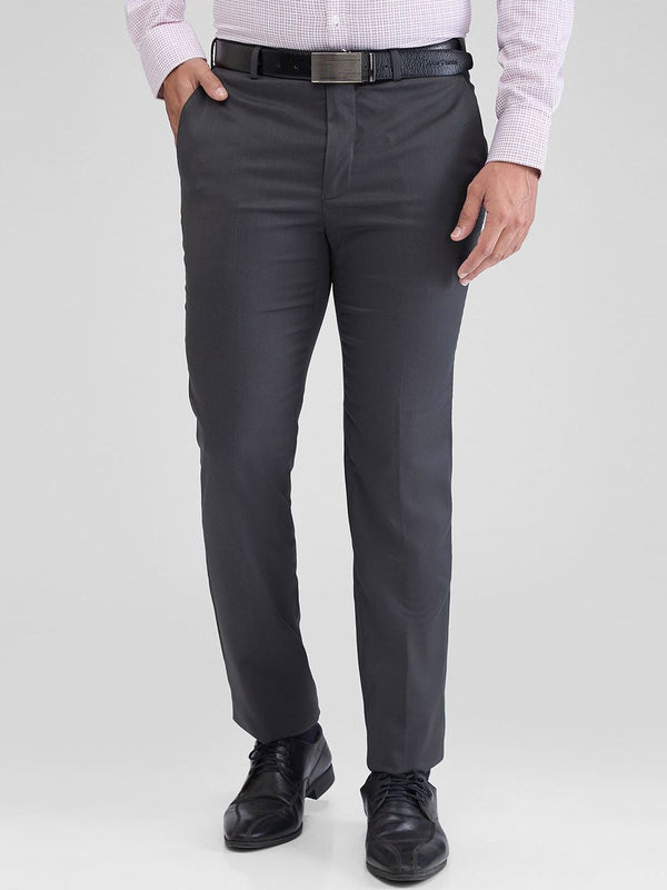 Park Avenue Men Textured Slim Fit Trousers