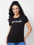 SPYKAR Typography Printed Round Neck Cotton T-shirt