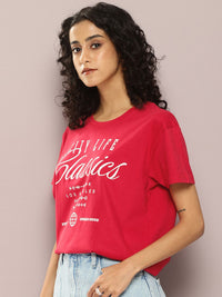 DILLINGER Typography Printed Pure Cotton Boxy T-shirt