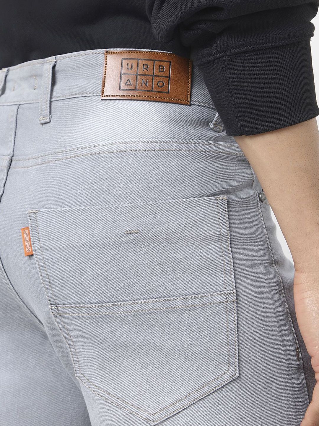 Urbano Fashion Men Straight Fit Heavy Fade Stretchable Jeans