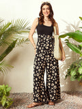 Berrylush Animal Printed Square Neck Sleeveless Basic Jumpsuit