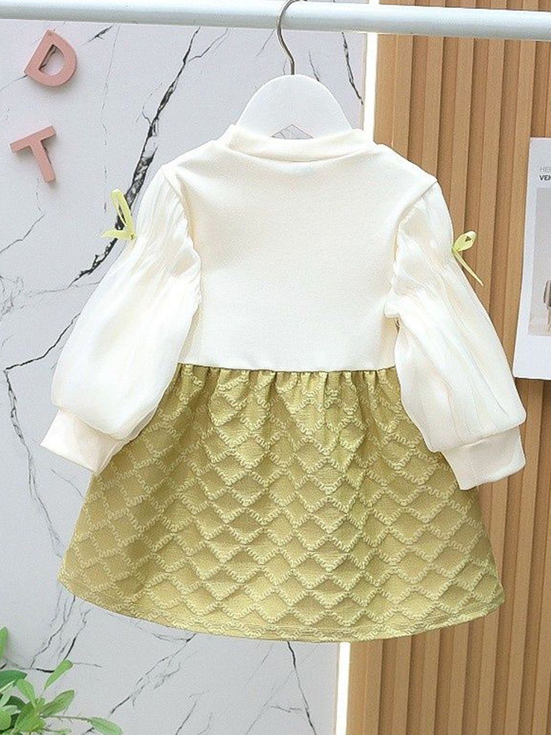 YK Girls Cotton Checked Pinafore Dress