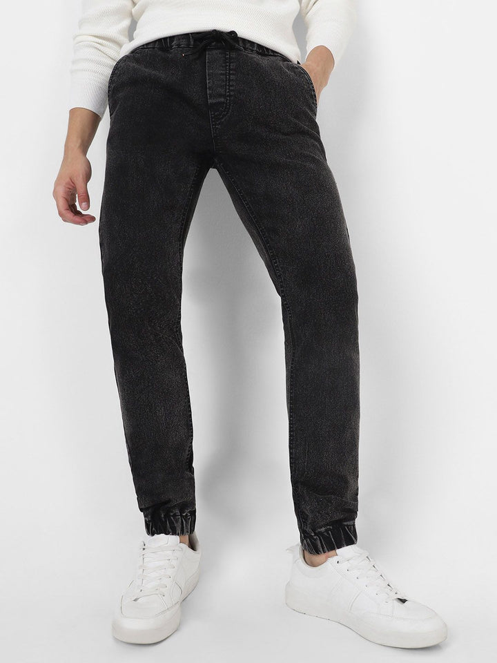 Urbano Fashion Men Slim Fit Light Fade Stretchable Cotton Joggers
