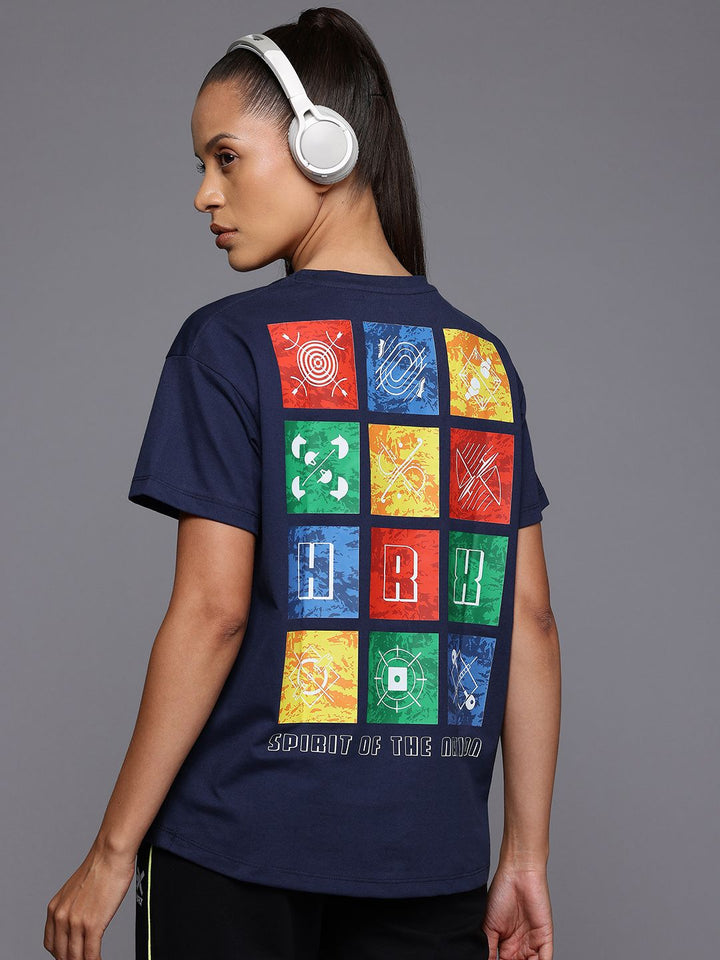 HRX by Hrithik Roshan Women Printed Relaxed Fit T-shirt