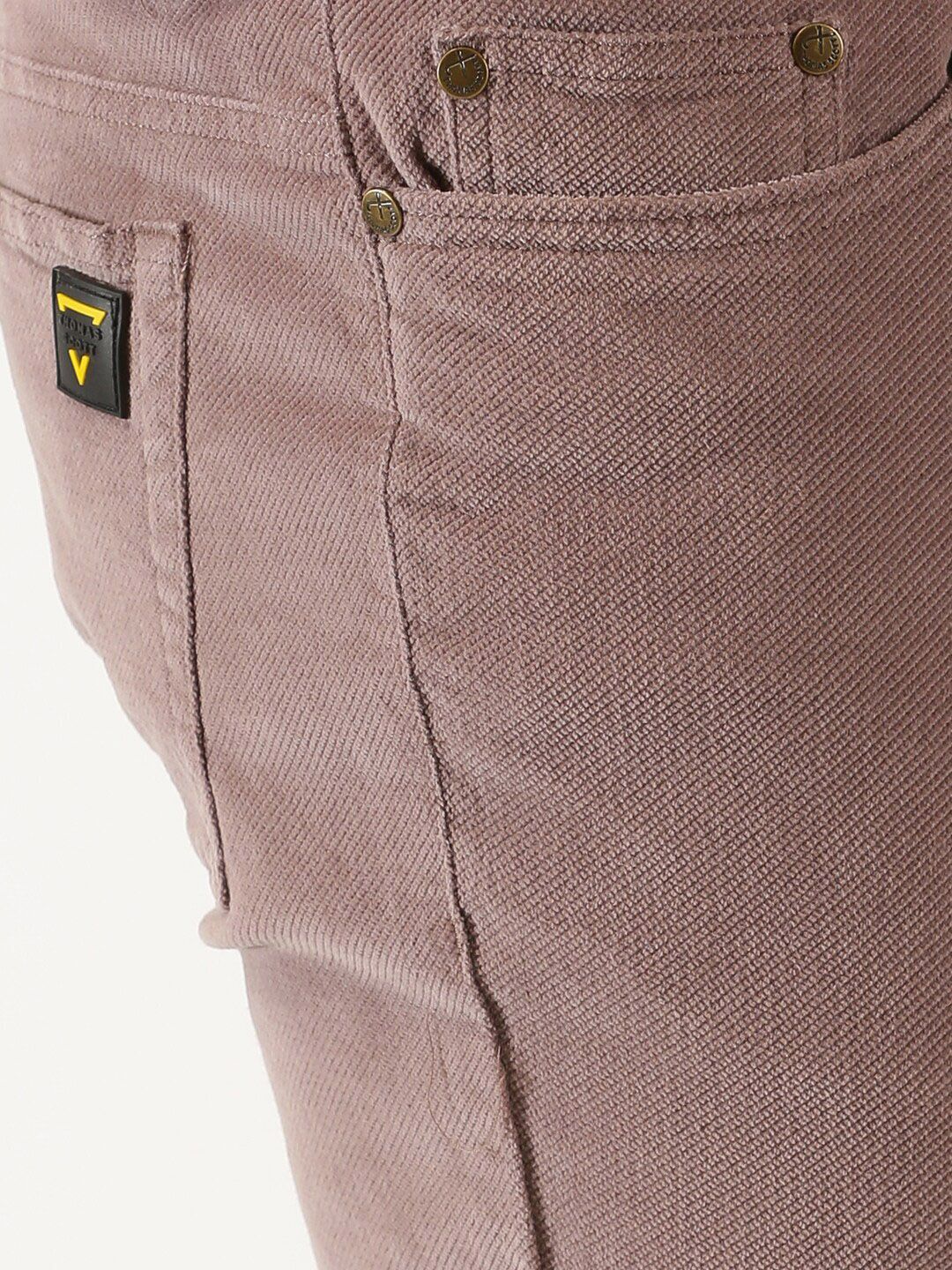 Thomas Scott Men Regular Fit Corduroy Chinos Trousers
