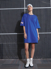 SASSAFRAS Graphic Printed Oversized Pure Cotton T-Shirt Dress