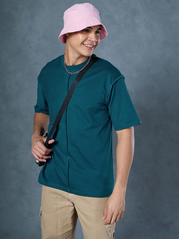 Bewakoof Drop-Shoulder Sleeves Oversized Cotton T-shirt