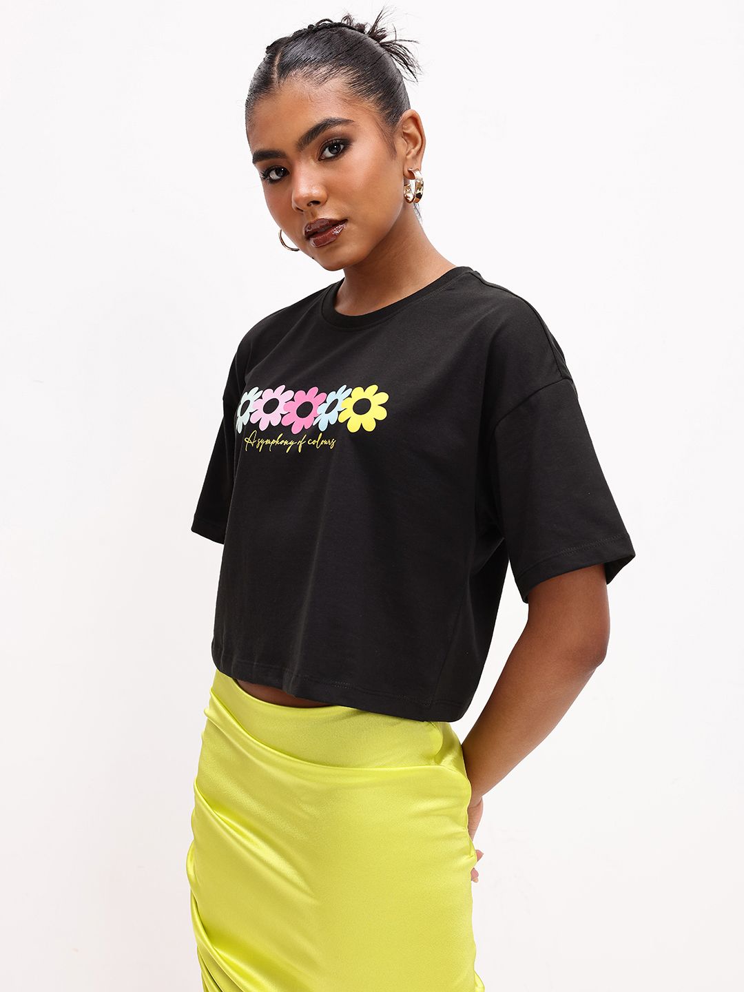 DressBerry Journey Of Passion Printed Boxy T-shirt