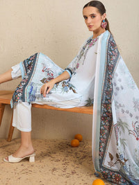 Indo Era Ethnic Motifs Printed Kurta With Trousers & Dupatta