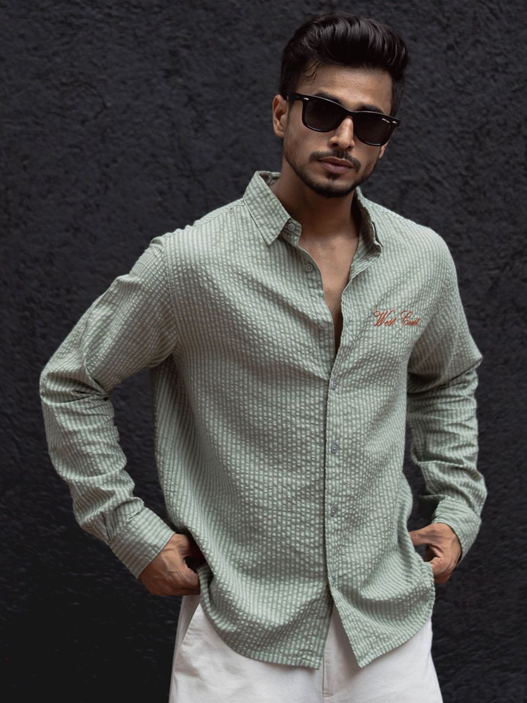 Powerlook Men Opaque Striped Casual Shirt