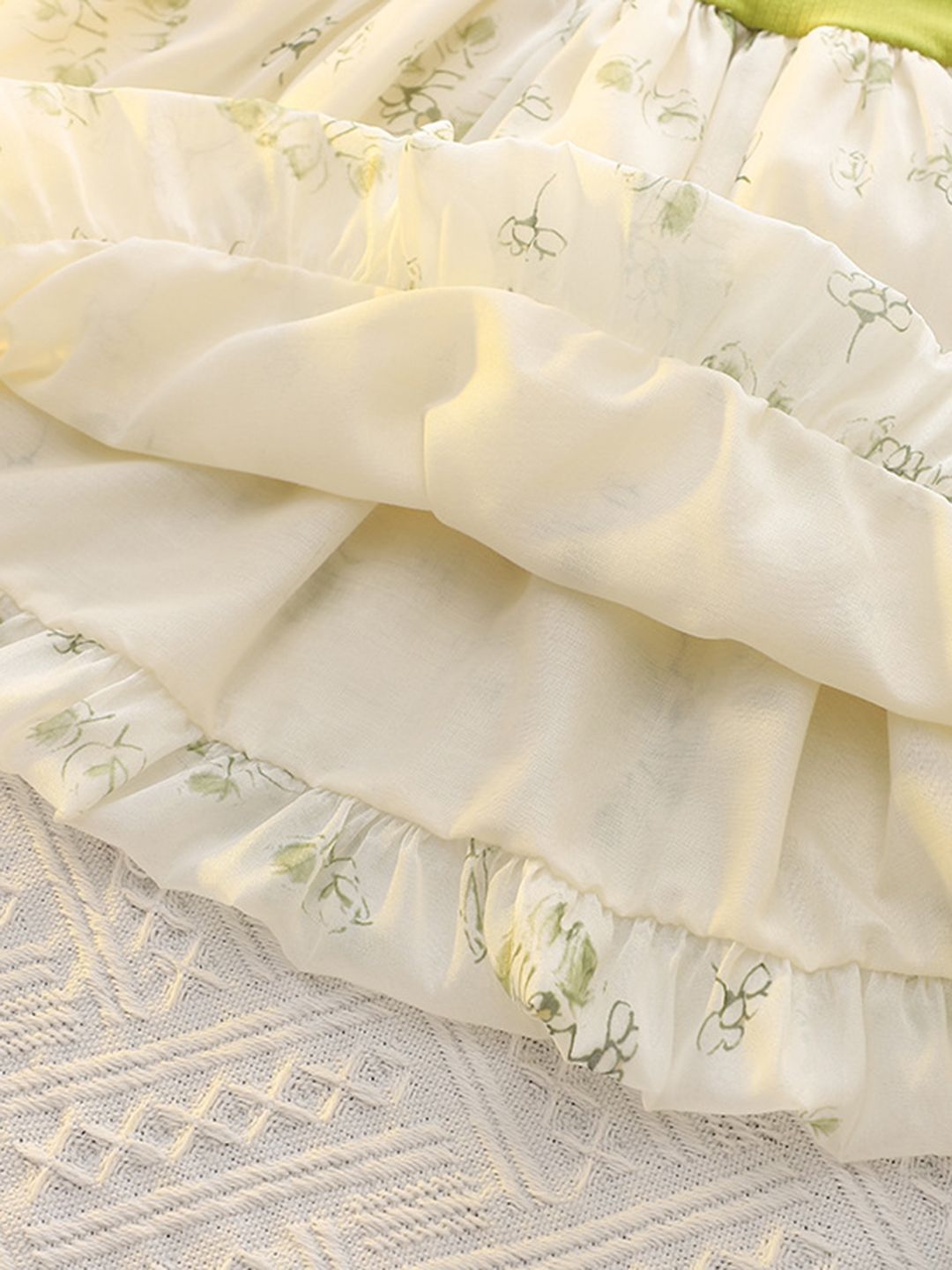 YK Floral Print Fit & Flare Dress