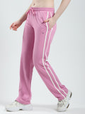 Monte Carlo Women Mid-Rise Regular Fit Track Pants with Side Stripes