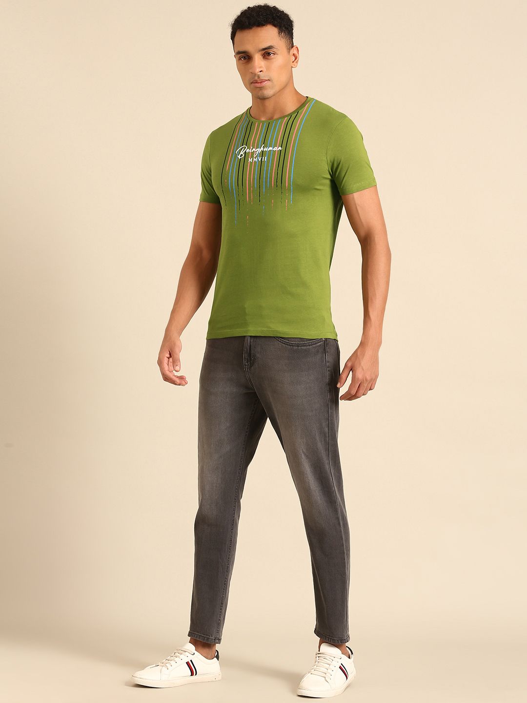 Being Human Typography Printed Pure Cotton T-shirt