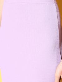 Berrylush High Rise Knitted Above Knee Pencil Skirt