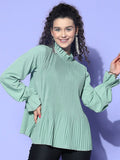 Berrylush Bishop Sleeves Ruffles Top