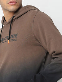 SPYKAR Typography Printed Hooded Cotton Sweatshirt