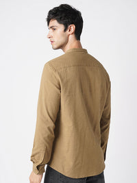 VASTRADO Band Collar Seersucker Cotton Kurta