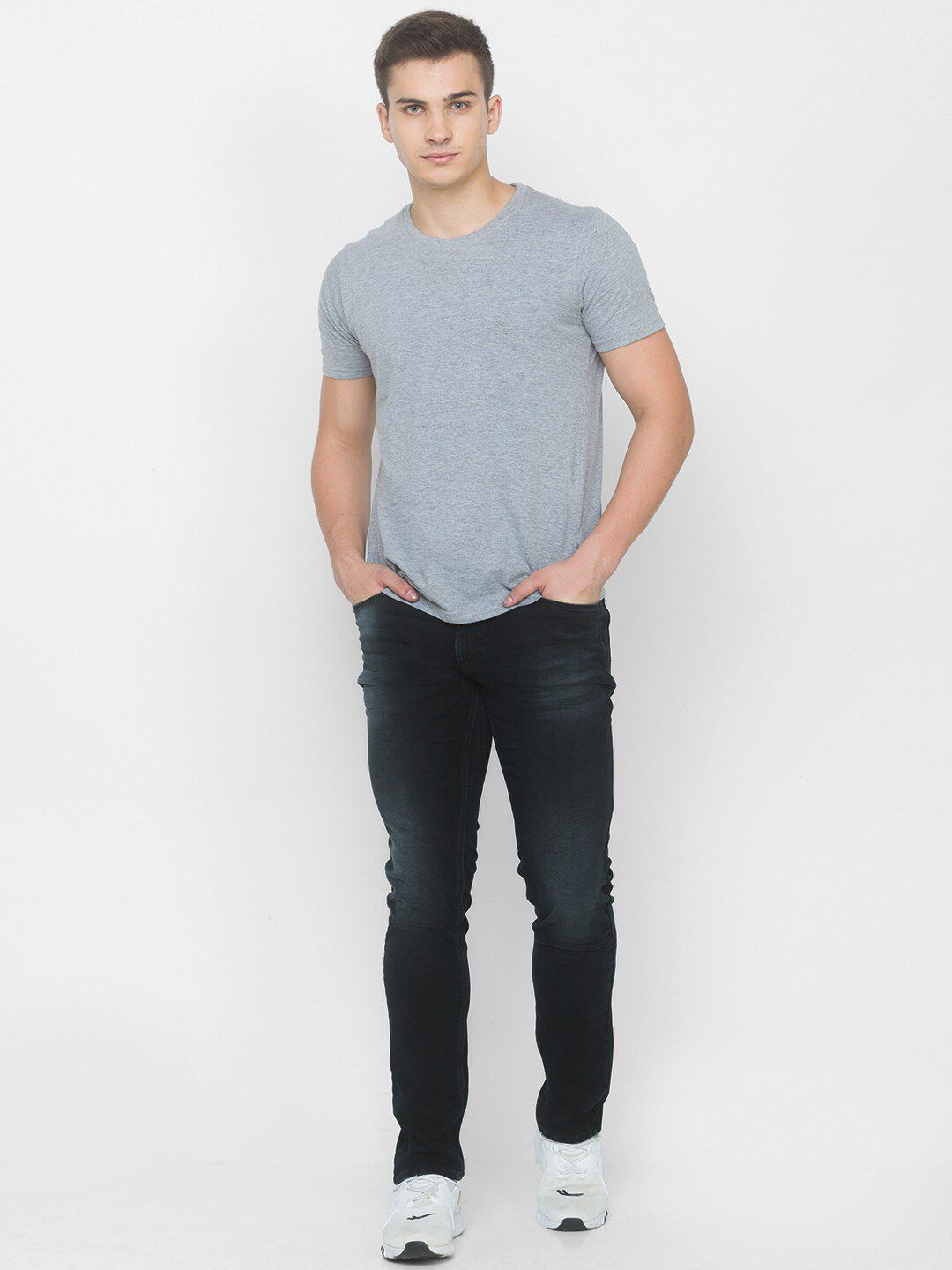 SPYKAR Men Black Rovers Low-Rise Light Fade Jeans