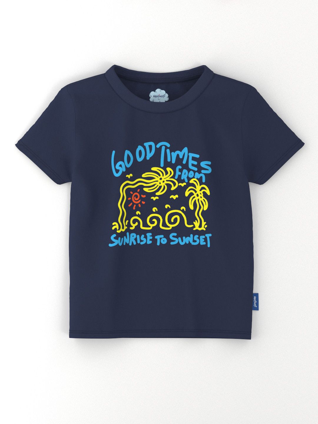 Nauti Nati Boys Pack Of 3 Graphic Printed Antimicrobial Cotton T-shirt