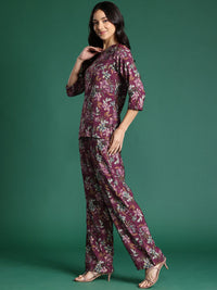 DressBerry Floral Printed Tunic With Trousers Co-Ords