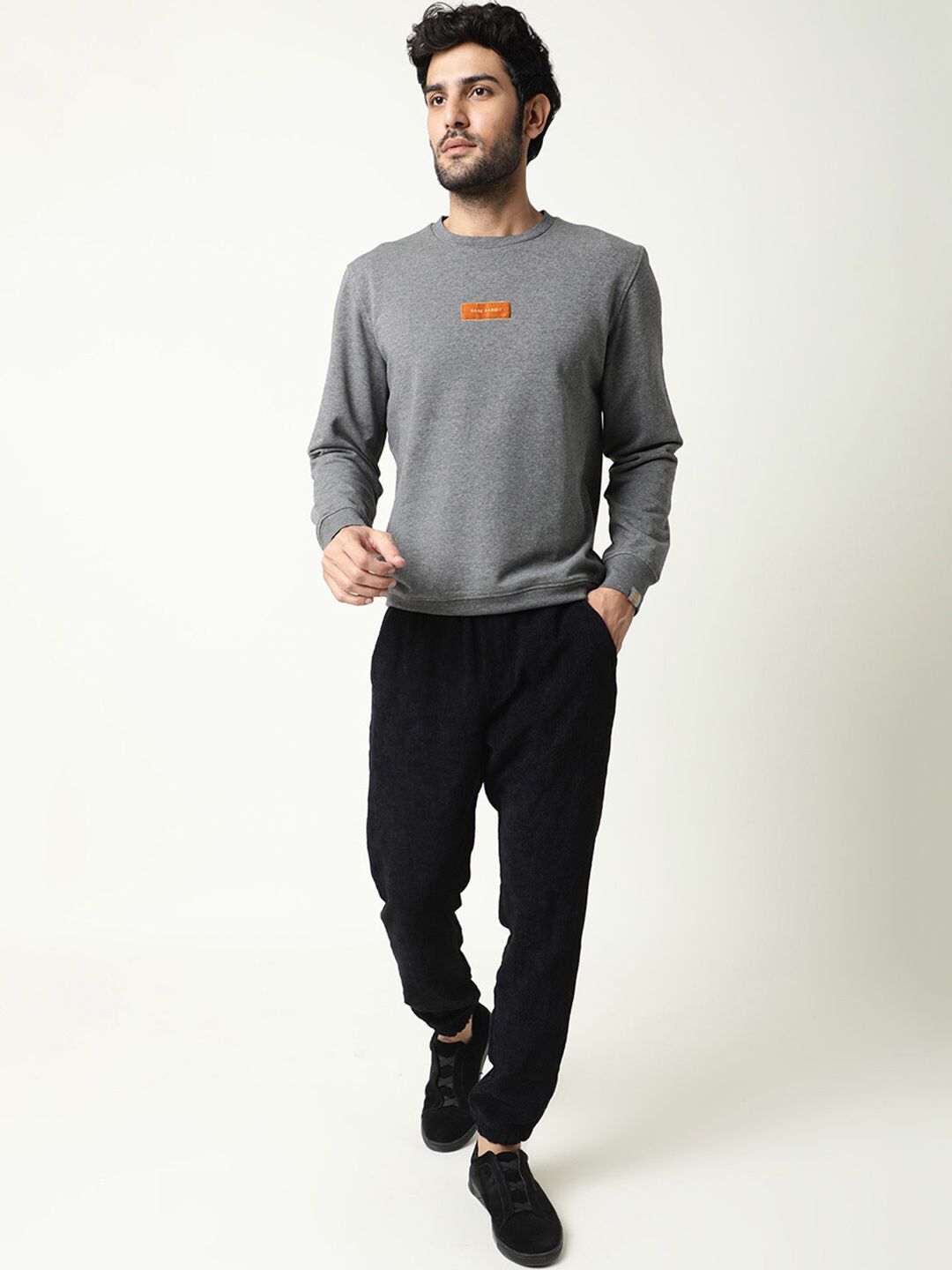 RARE RABBIT Men Velveto Sweatshirt