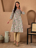 W Floral Printed Straight Kurta
