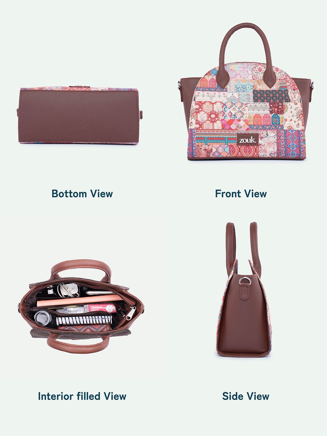 ZOUK Women Ethnic Motifs Printed Swagger Handheld Bag