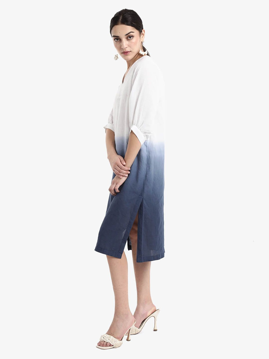 RAREISM Tie and Dye Dyed A-Line Midi Dress