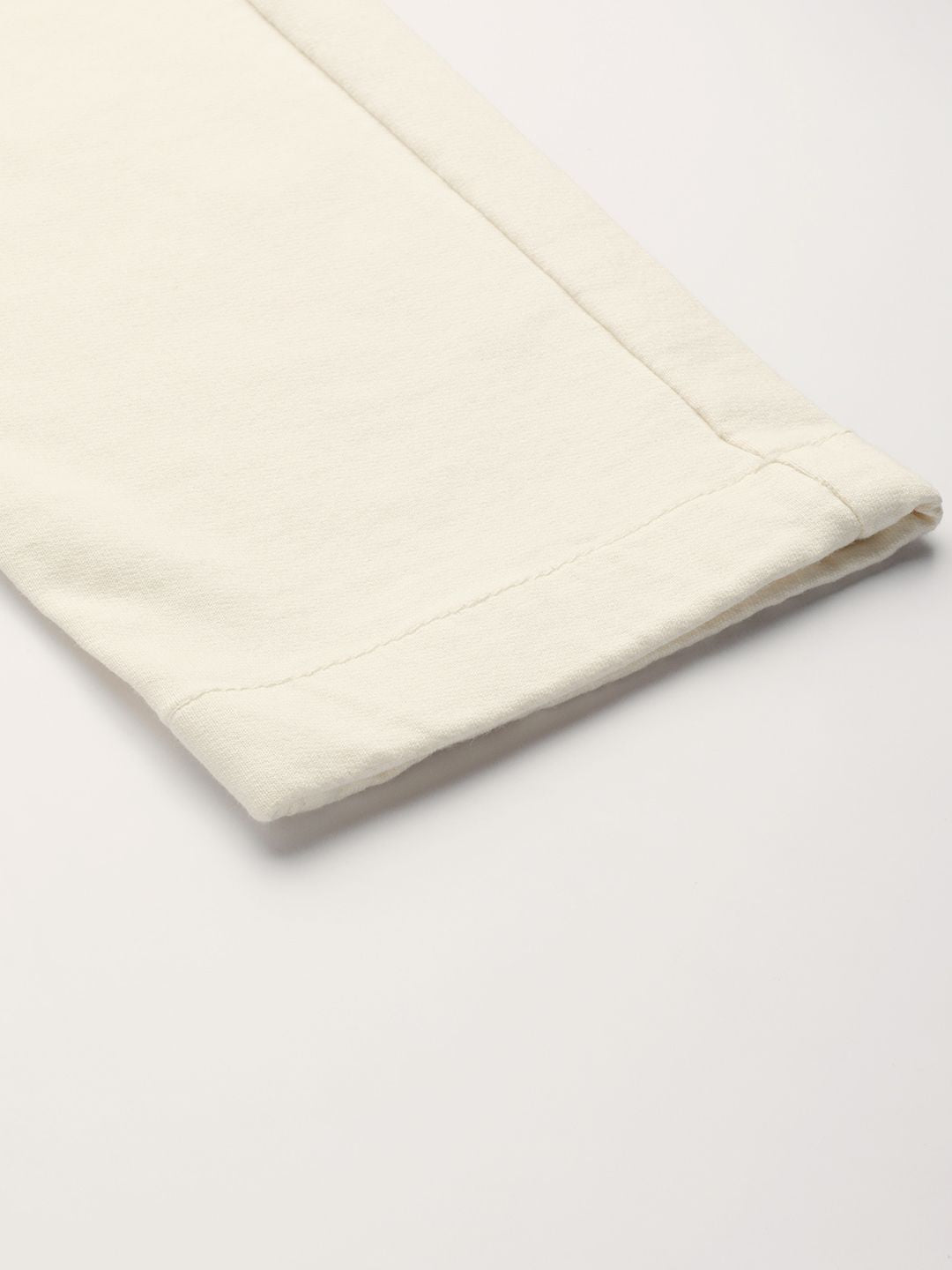 Mr Bowerbird Men Off-White Tailored Fit Solid Regular Trousers