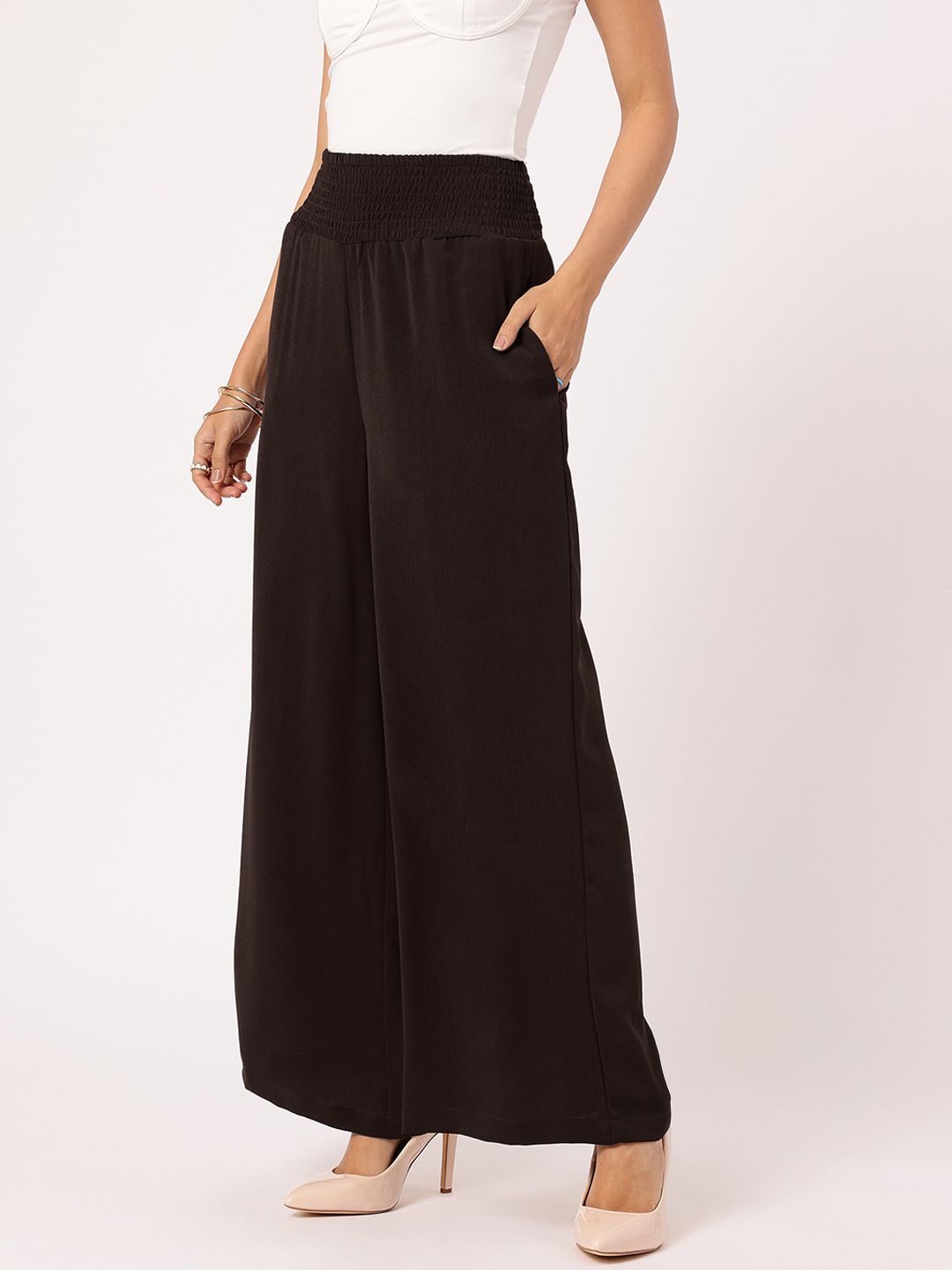 DressBerry Women Effortless Allure Smocked Trousers