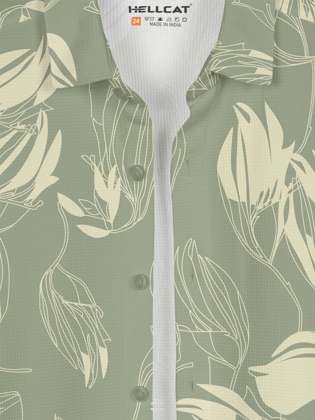 HELLCAT Boys Cotton Floral Opaque Printed Casual Shirt